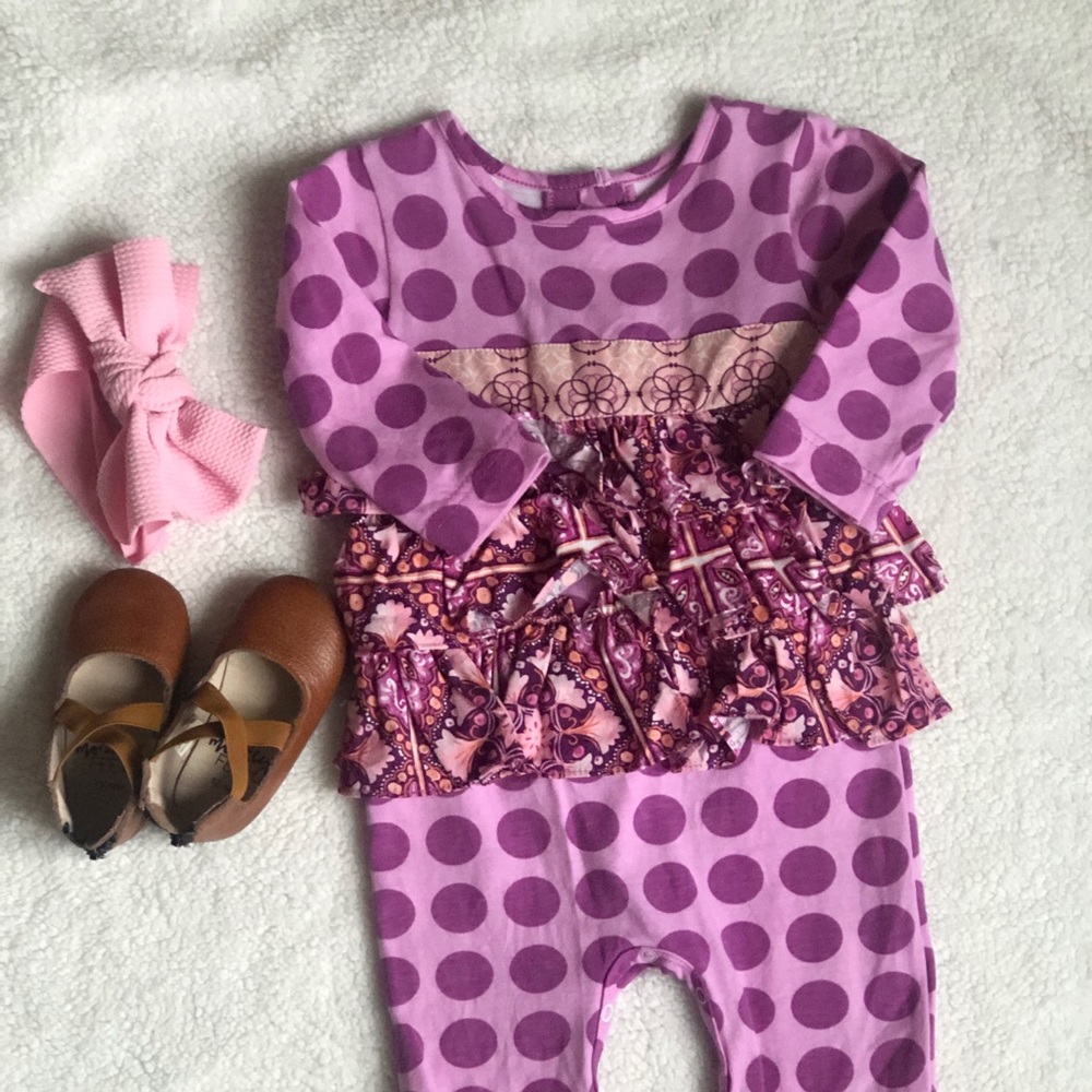 Ricrac and Ruffles 18 Month Long-sleeve Romper